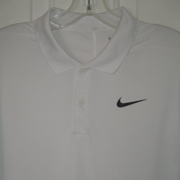 Nike Dri-Fit Mens S/S White Golf Polo Shirt NWOT - Size Small - Picture 1 of 2